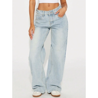 Wide Leg Straight Leg Versatile Casual Floor Pants, Long Pants 01