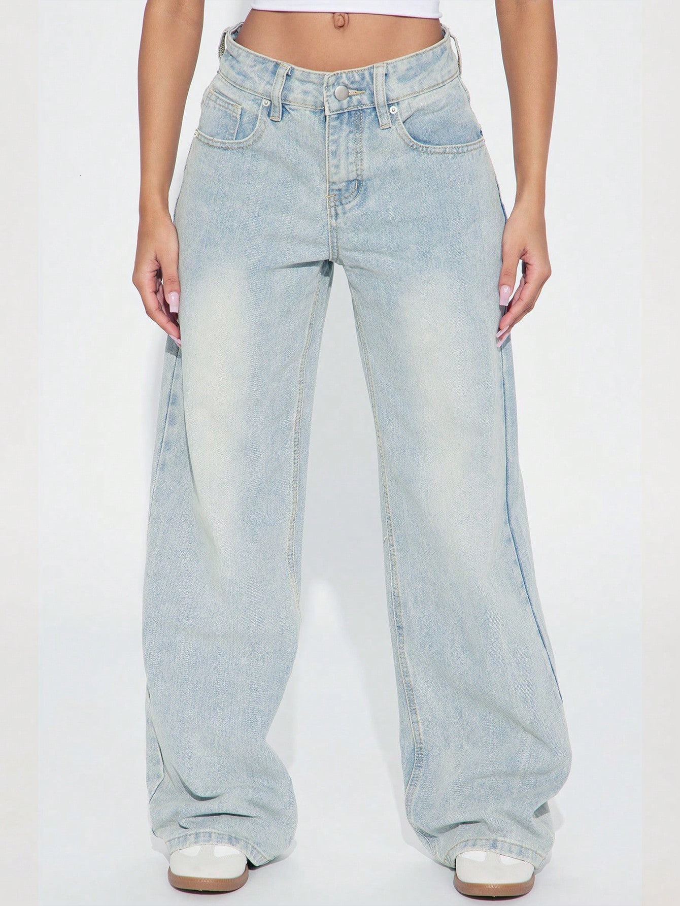 Wide Leg Straight Leg Versatile Casual Floor Pants, Long Pants