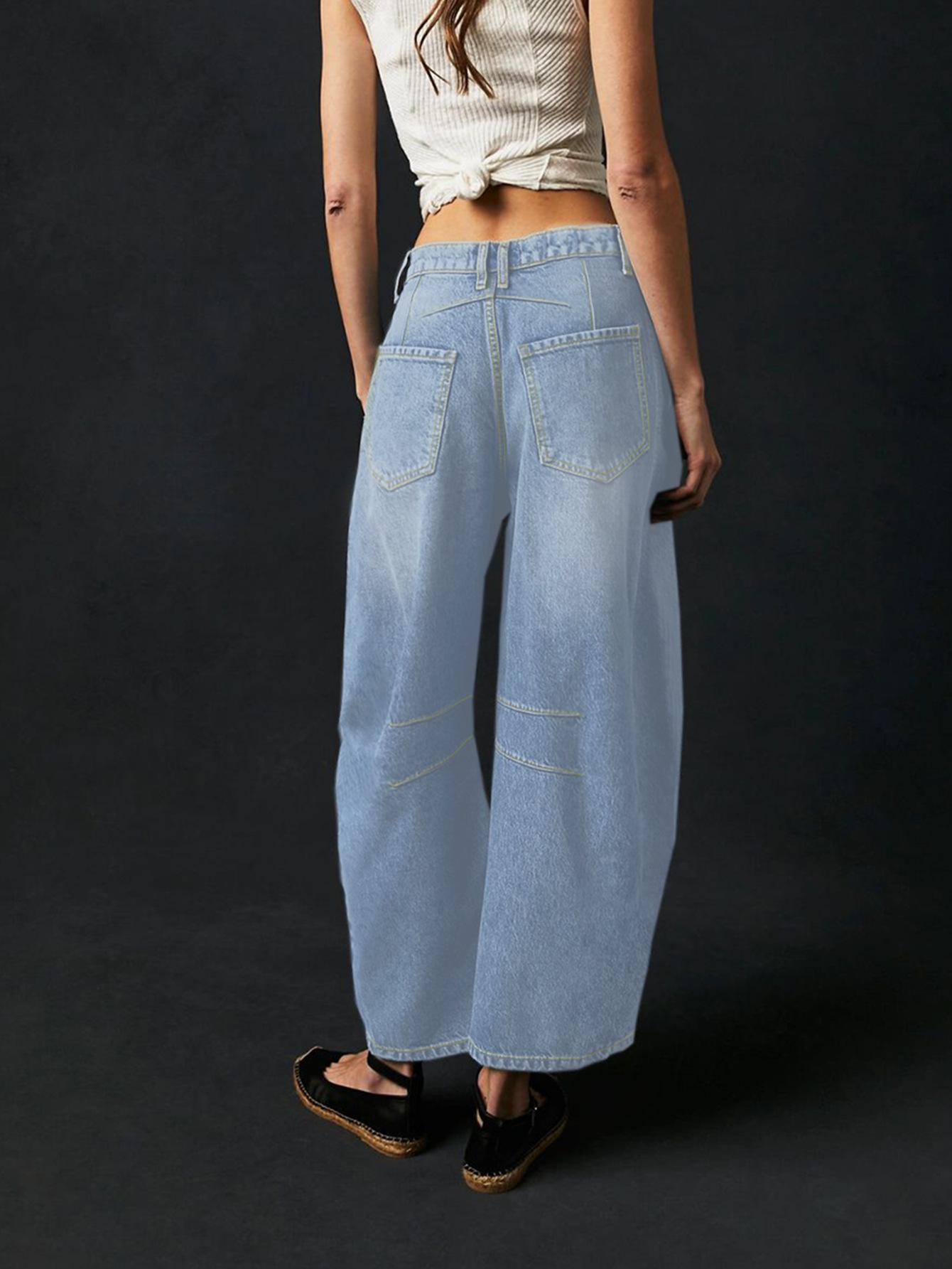 Conical Design Loose Retro Harlan Jeans