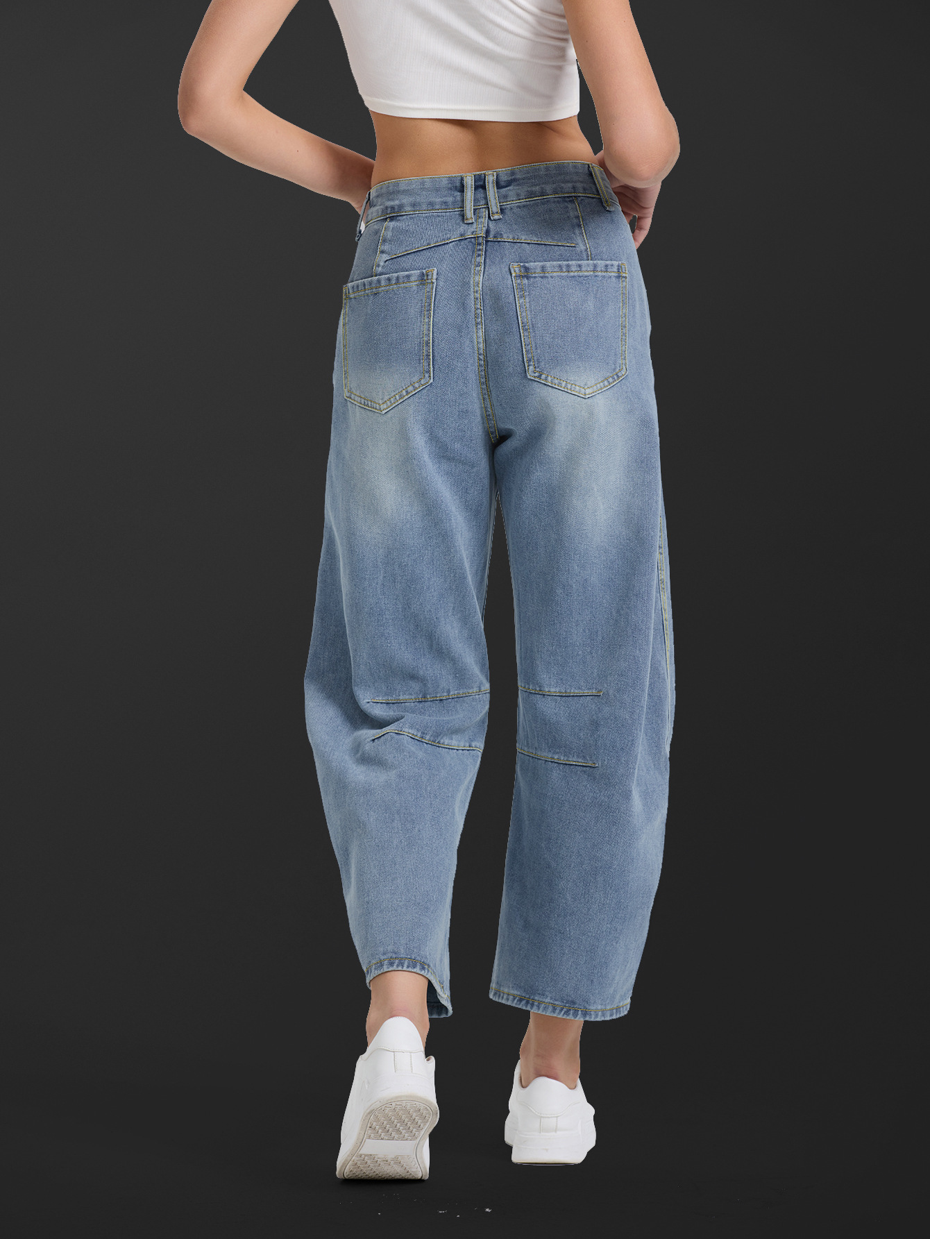 Conical Design Loose Retro Harlan Jeans