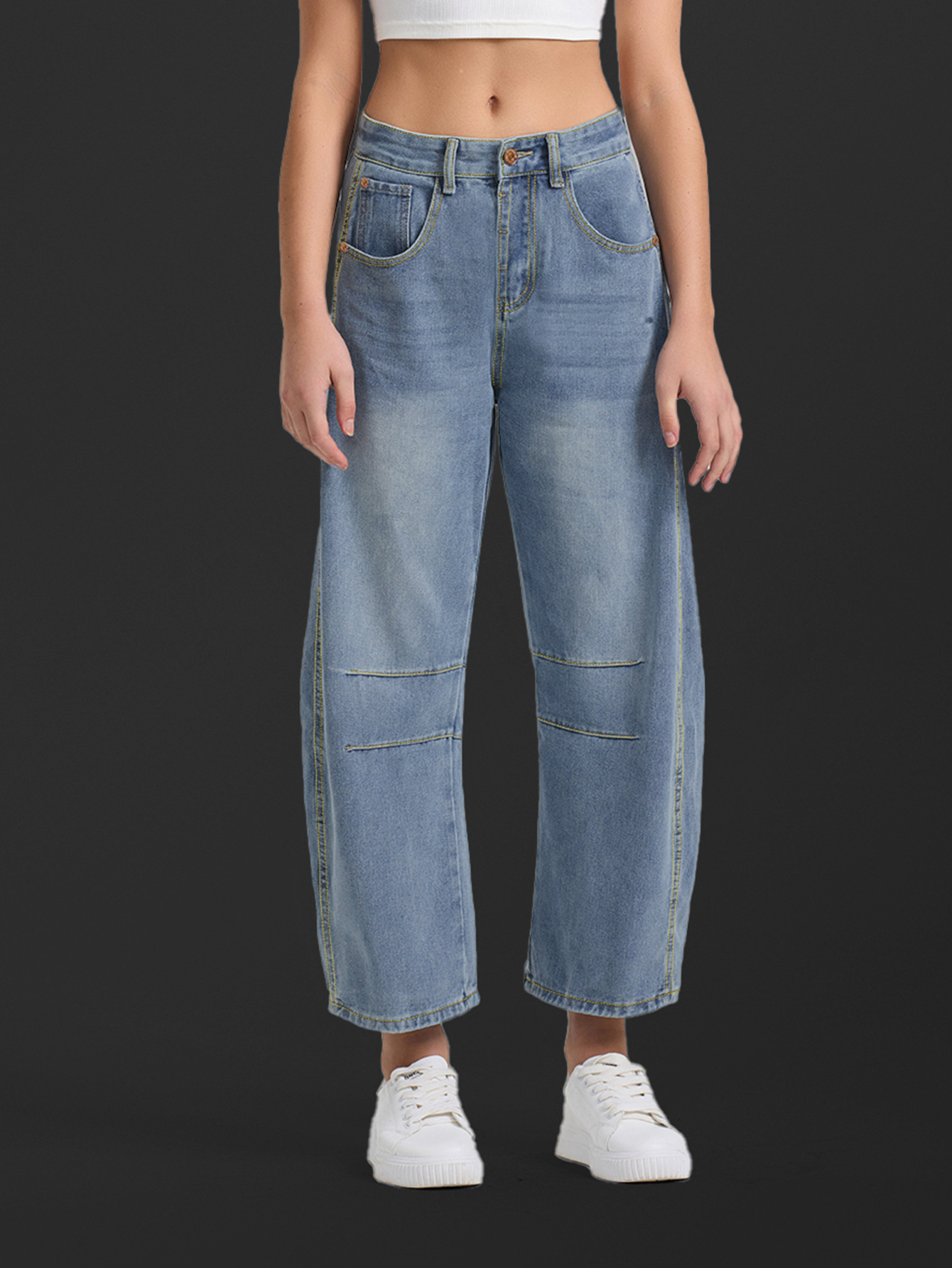 Conical Design Loose Retro Harlan Jeans