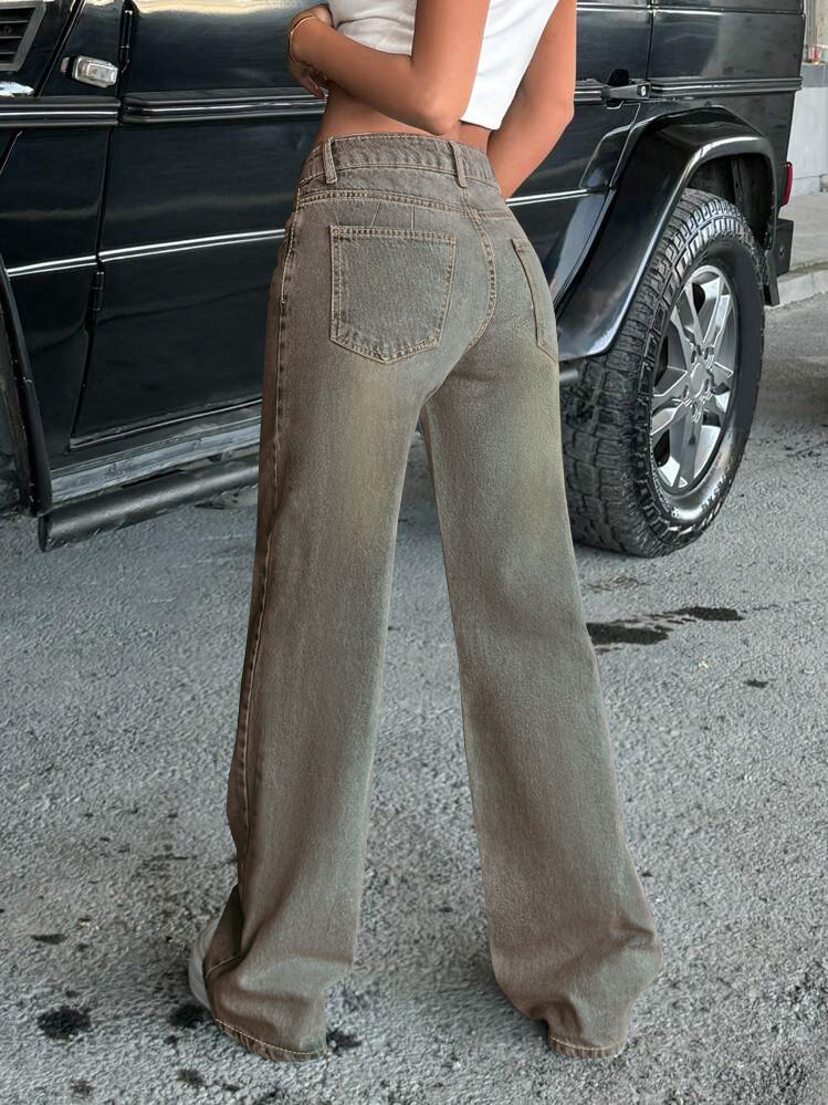 Wide Leg Casual Versatile Jeans