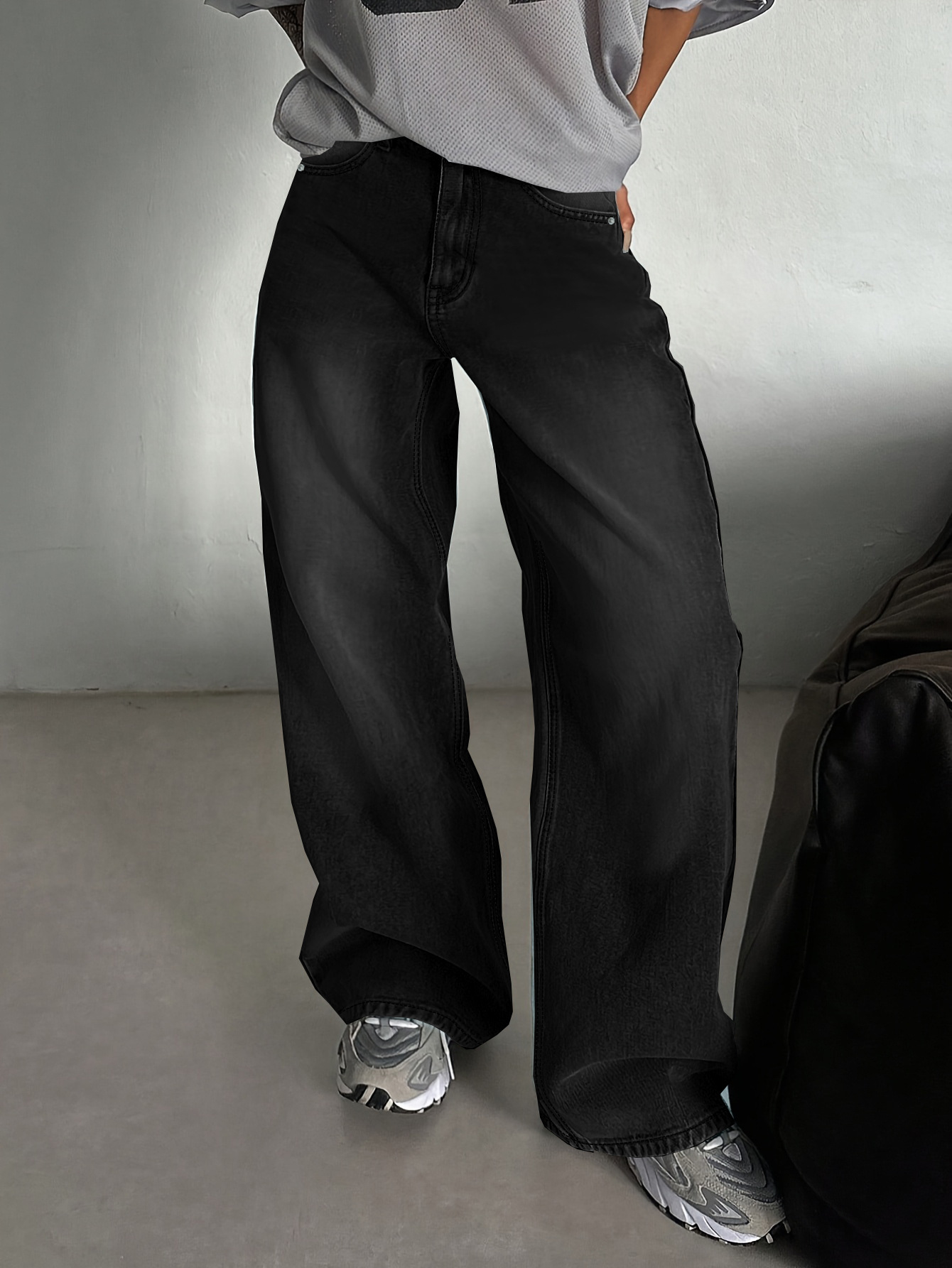 Wide Leg Straight Leg Versatile Casual Floor Pants