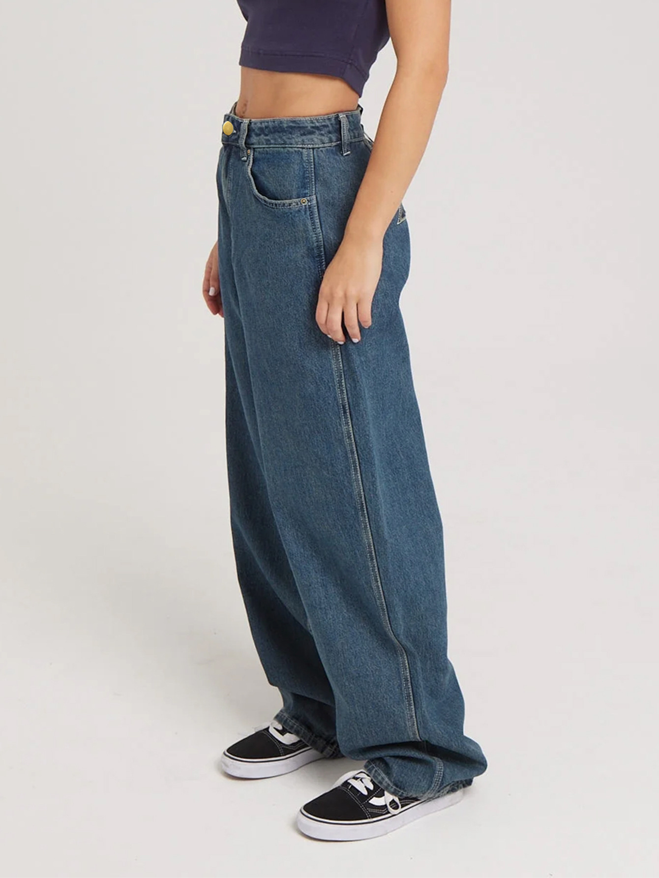 Vintage Pentagram Embroidered Jeans