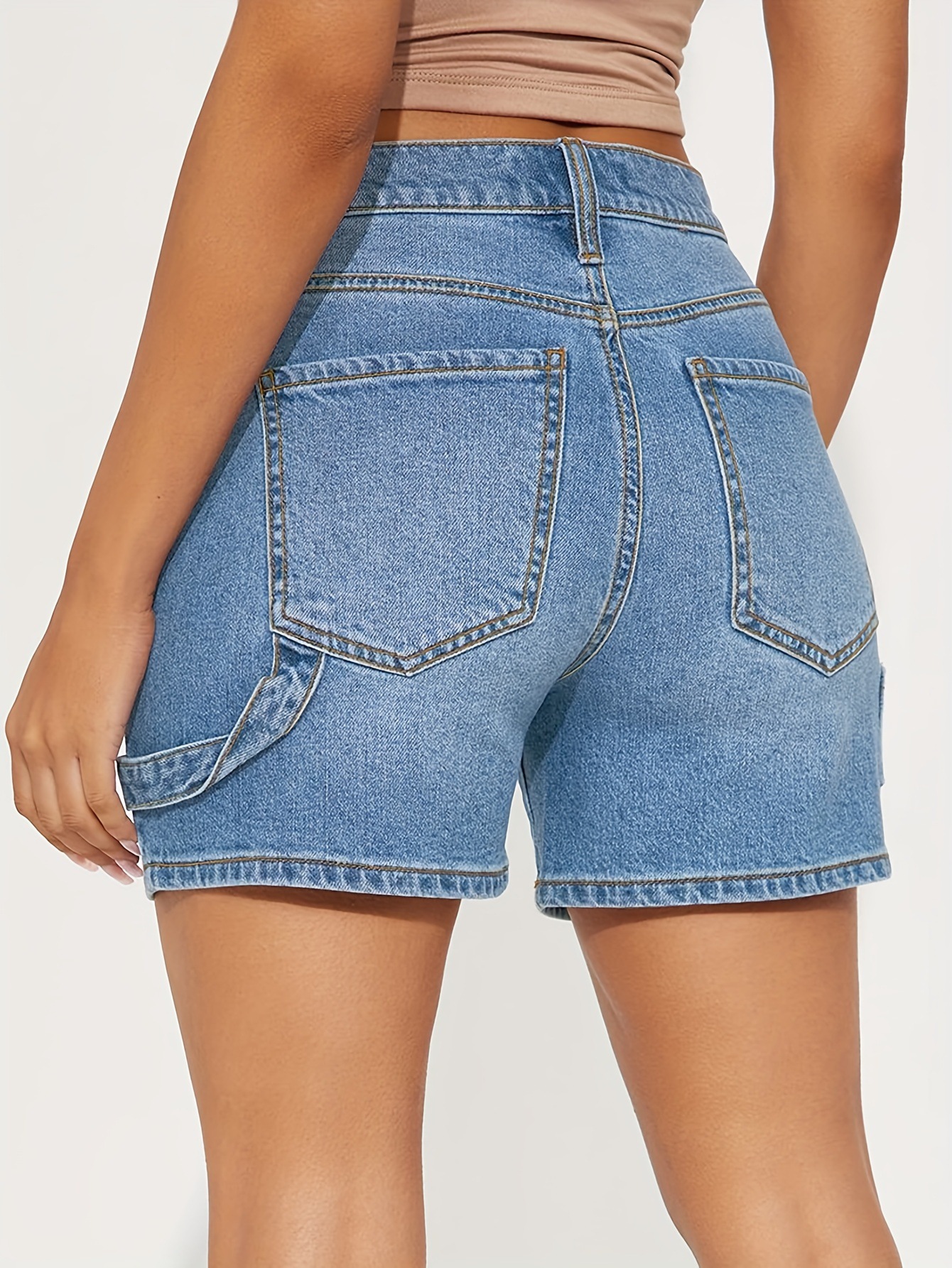 Design Workwear Style Women's Denim Shorts