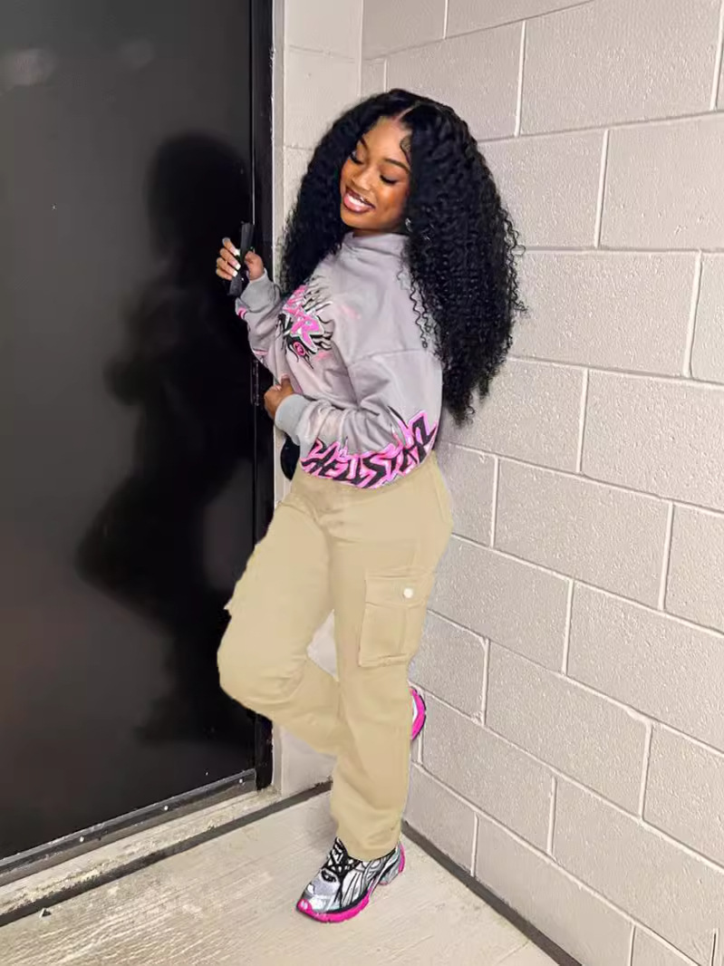 Fashionable Denim Retro Casual Work Pants