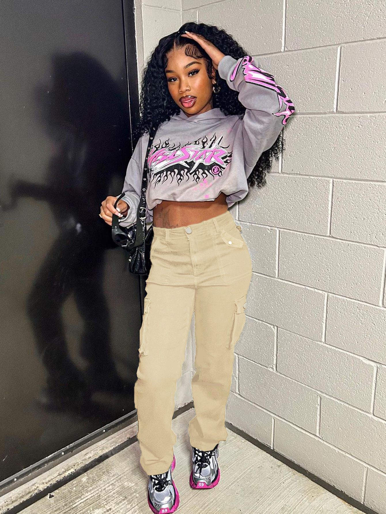 Fashionable Denim Retro Casual Work Pants