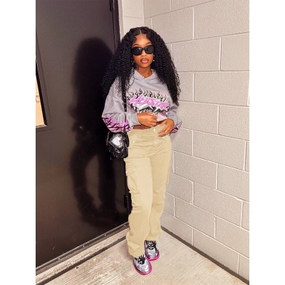 Fashionable Denim Retro Casual Work Pants 02