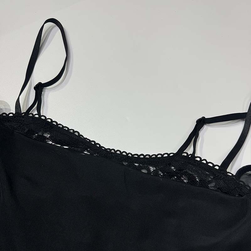 Sexy Deep V-Neck Sheer Long Sleeve Bodycon Slit Midi Dress