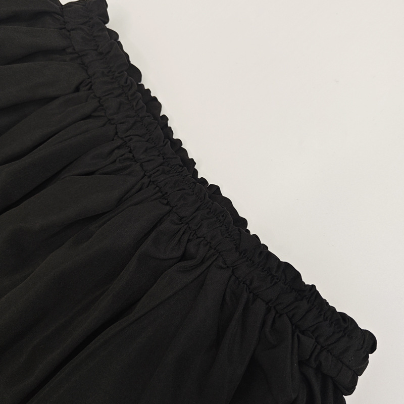 Fashion Solid Color Stand Collar Zipper Slim Fit Long Sleeve Top High Waist Bubble Short Skirt Set