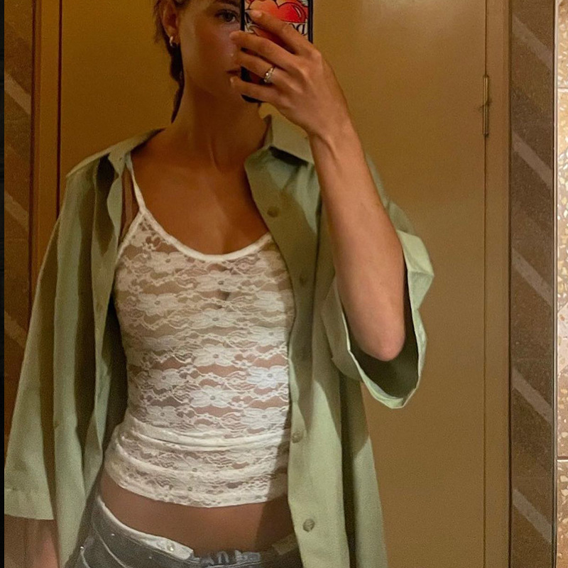 Women's Summer Crop Cami Top – Slim-Fit Racerback Tank