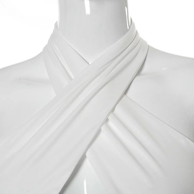 Women's Crisscross Halter Crop Top