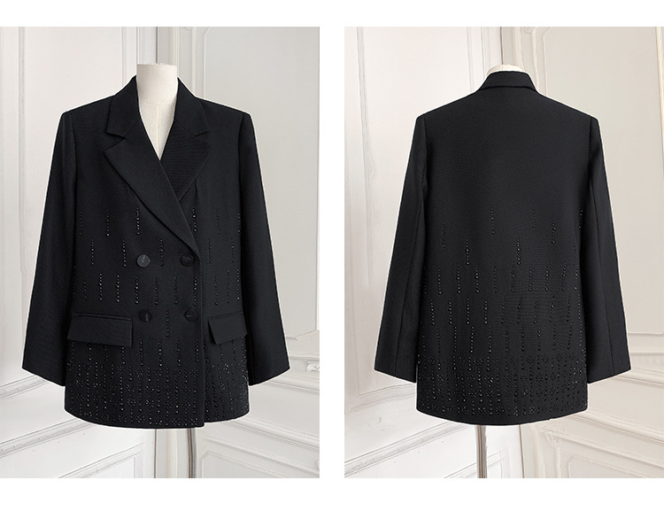 Edgy Chic Women's Double-Breasted Tailored Blazer Dress