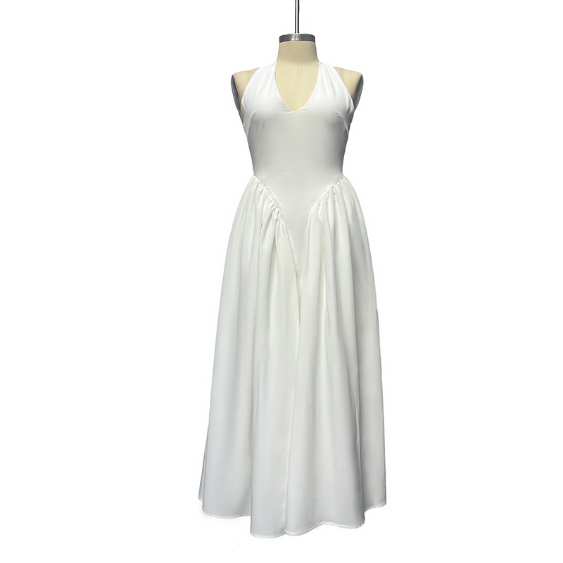 [2025 New Arrival] Halter Deep V-Neck Sleeveless Midi Dress