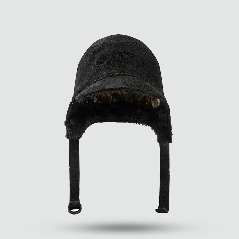 Outdoor Warm Cold Proof Winter Pilot Hat with Plush Lining & Ear Flaps
