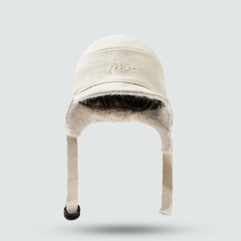 Outdoor Warm Cold Proof Winter Pilot Hat with Plush Lining & Ear Flaps