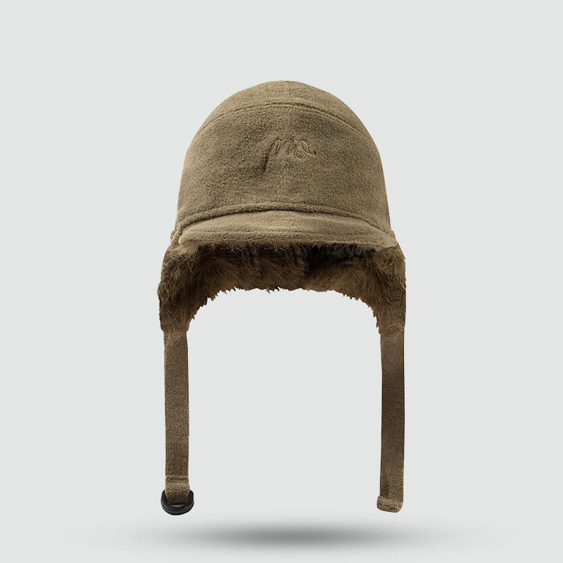 Outdoor Warm Cold Proof Winter Pilot Hat with Plush Lining & Ear Flaps