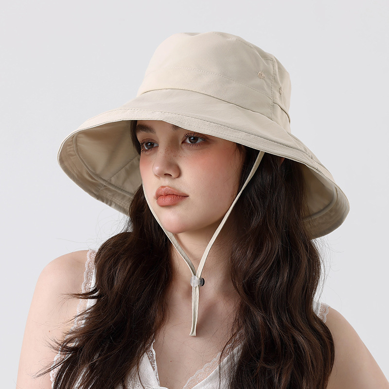 Summer Foldable UV Protection Wide Brim Fisherman Bucket Hat