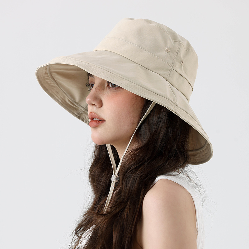 Summer Foldable UV Protection Wide Brim Fisherman Bucket Hat