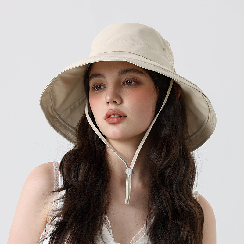 Summer Foldable UV Protection Wide Brim Fisherman Bucket Hat
