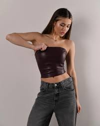 Trendy Women's Chest Wrapped Top Backless Solid Color Versatile review Hannah Lee