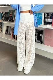 New Sexy and Versatile Lace Perspective High Waist Splicing Long Style review  Olivia Adams