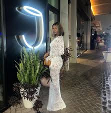 Solid Color Lace See Through Long Sleeved Mid Length Dress review Emily Johnson