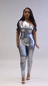 Sexy Shiny One Shoulder Top Jumpsuit With High Waist And Hip Coverage review Jessica Adams
