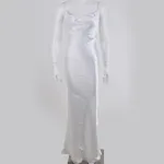 Elegant Satin Slip Backless Maxi Dress