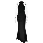 Round neck sleeveless patchwork dress