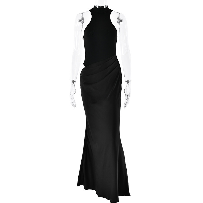 Designsoo Round neck sleeveless patchwork dress