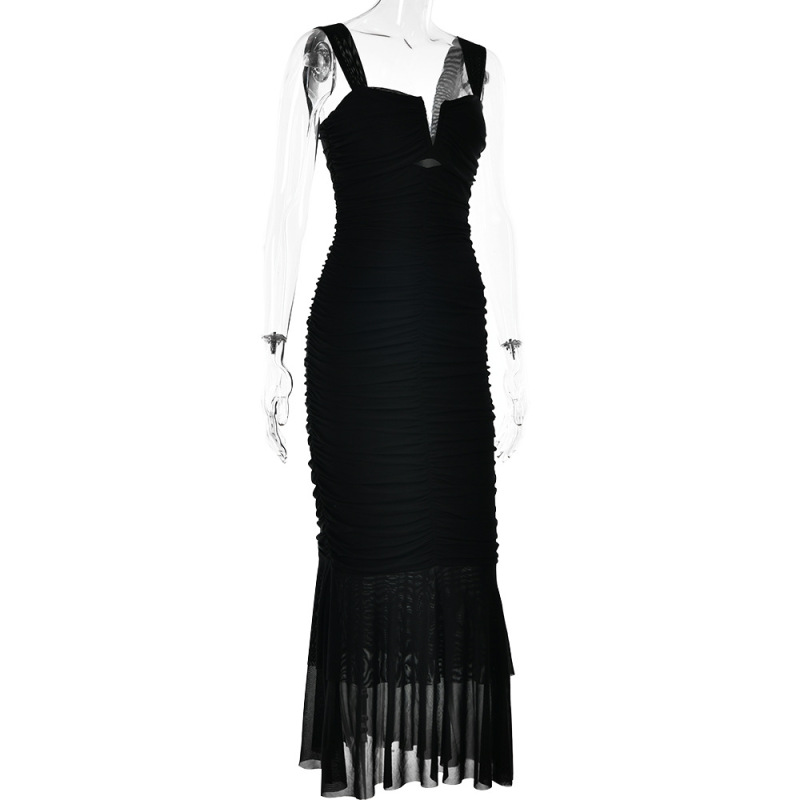 Designsoo Tight pleated fishtail dress