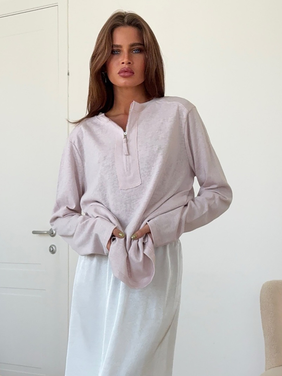 Comfortable Casual Loose Long T-Shirt, Simple and Versatile