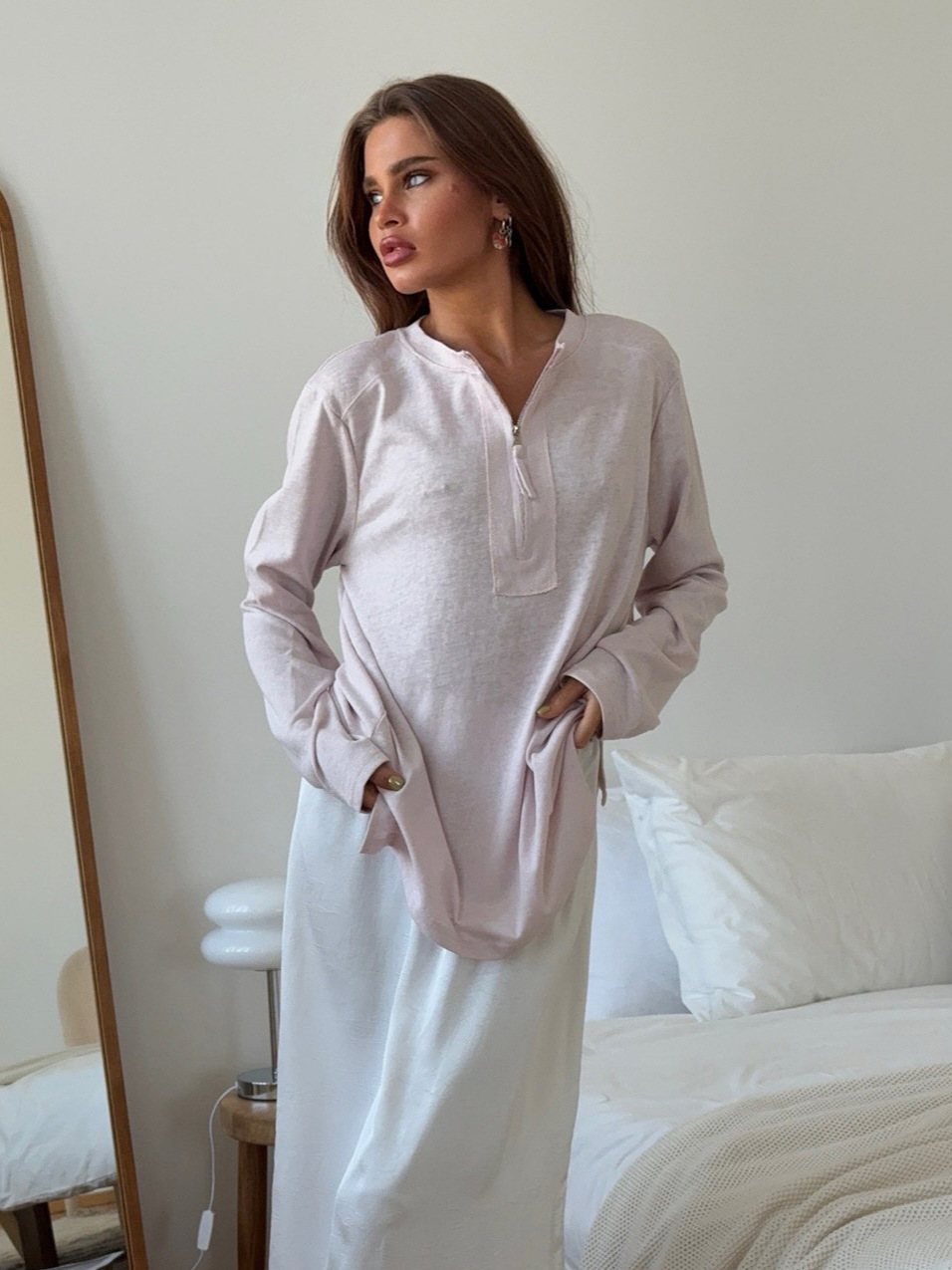 Comfortable Casual Loose Long T-Shirt, Simple and Versatile