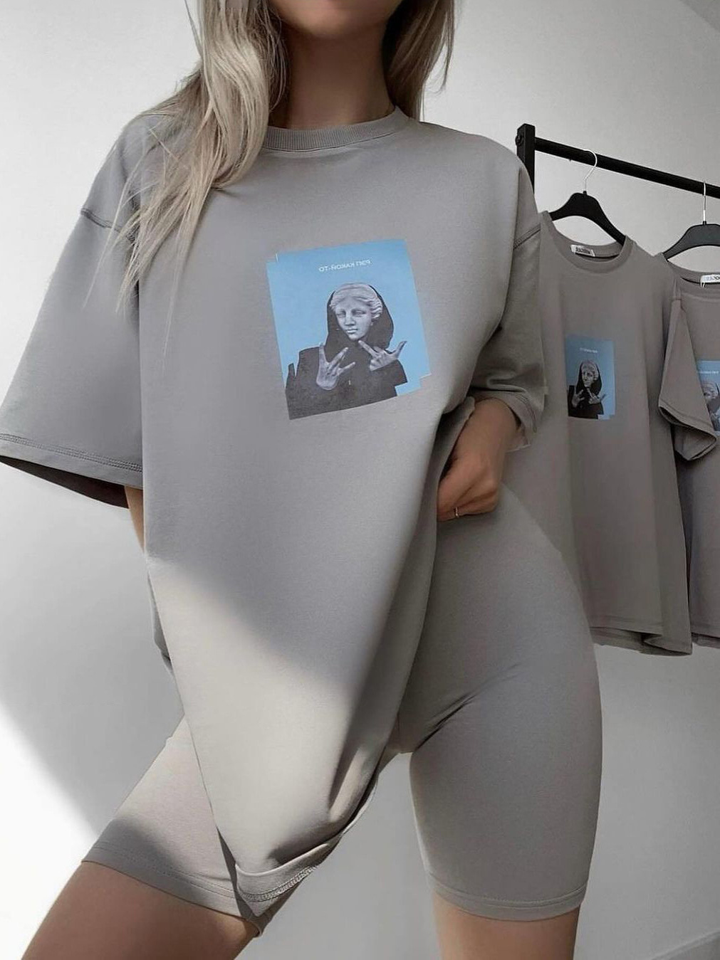 Unisex Print Loose Fit T-Shirt, Casual and Versatile Comfortable