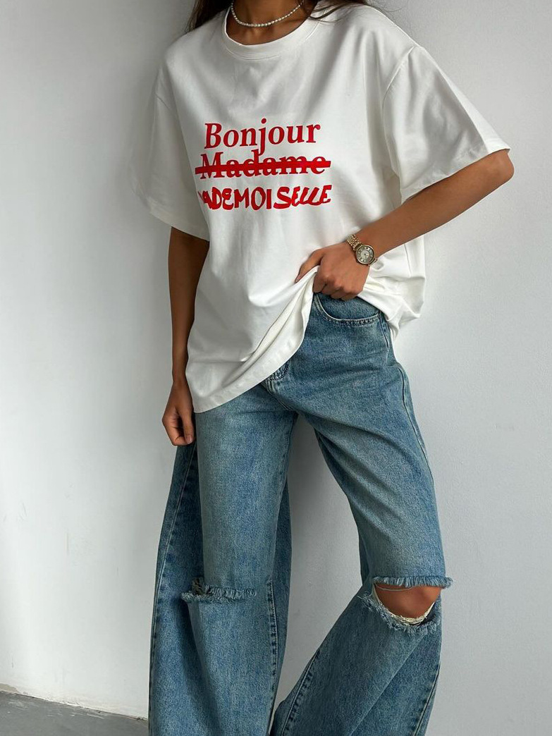 Unisex Print Graffiti Short Sleeve T-Shirt, Loose Fit Casual and Versatile