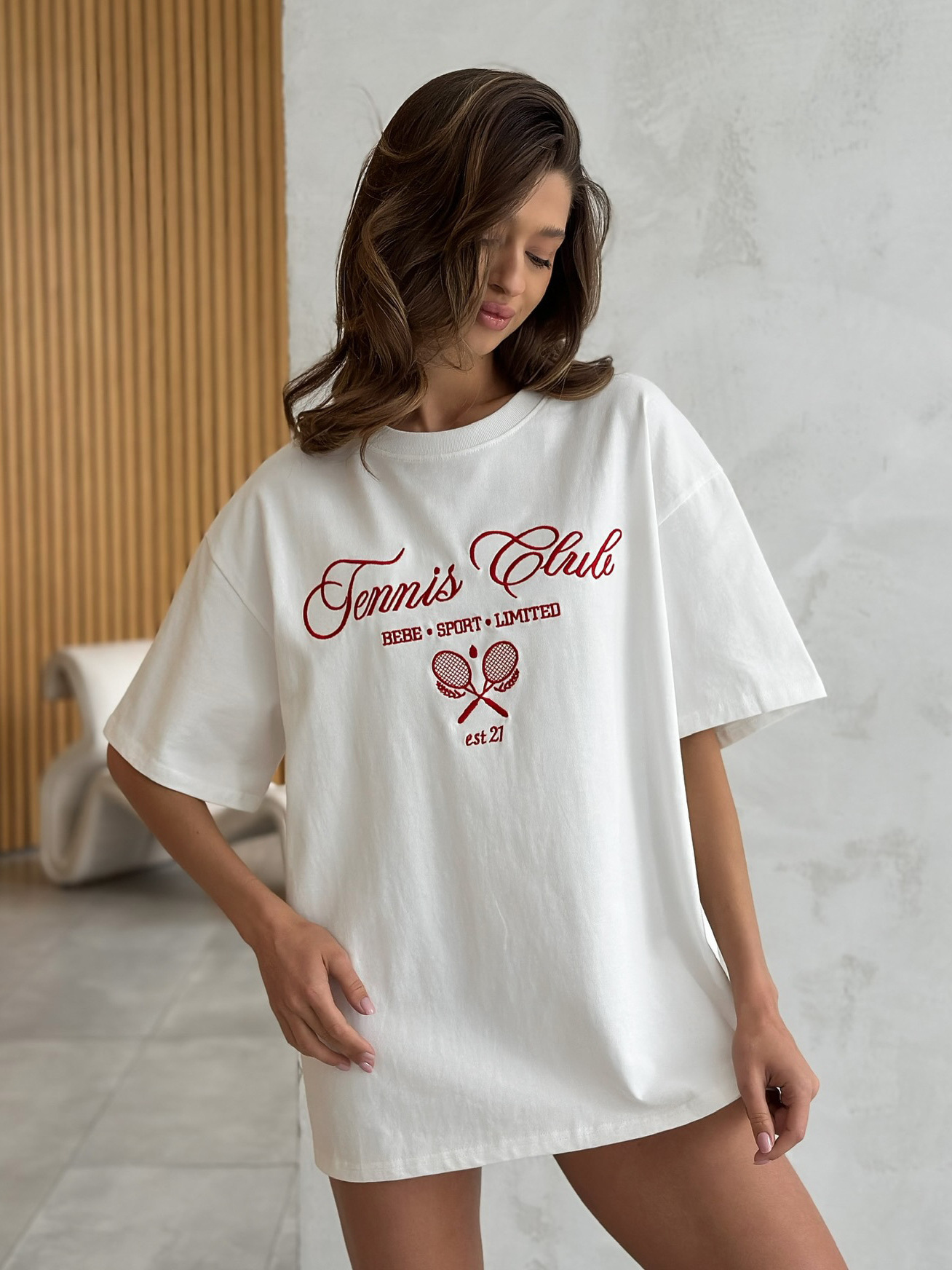 Women's American Tennis Embroidered Cotton T-Shirt