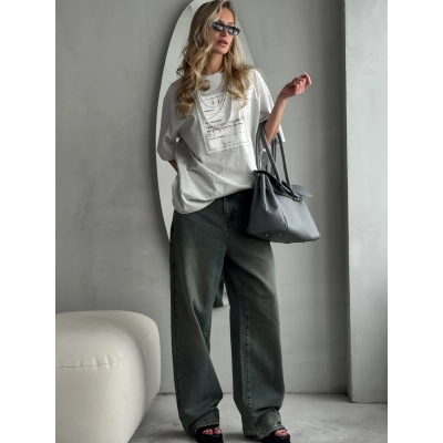 Women's Street Style Patchwork Embroidered T-Shirt 01