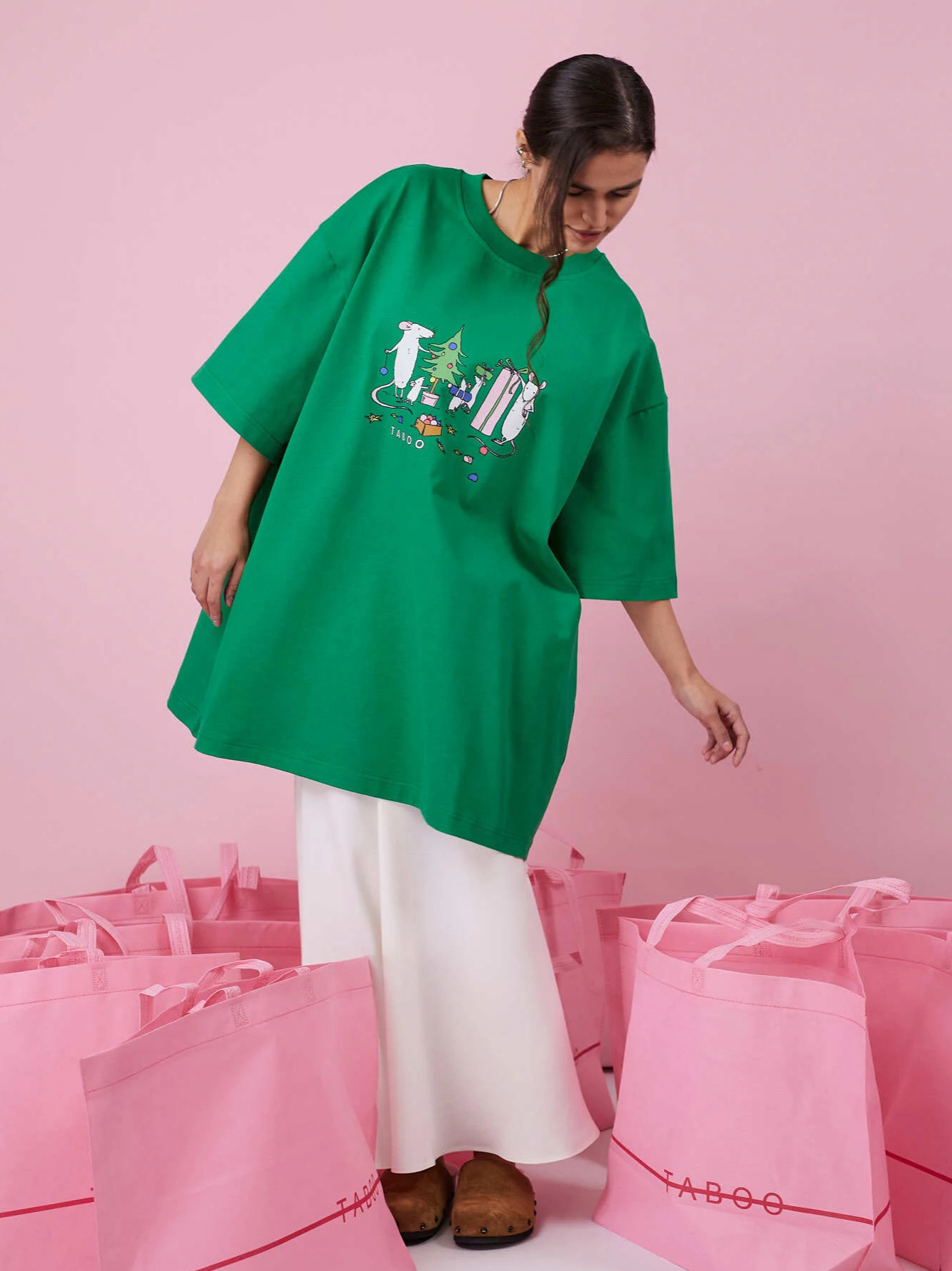 Designsoo Cartoon Print T-Shirt