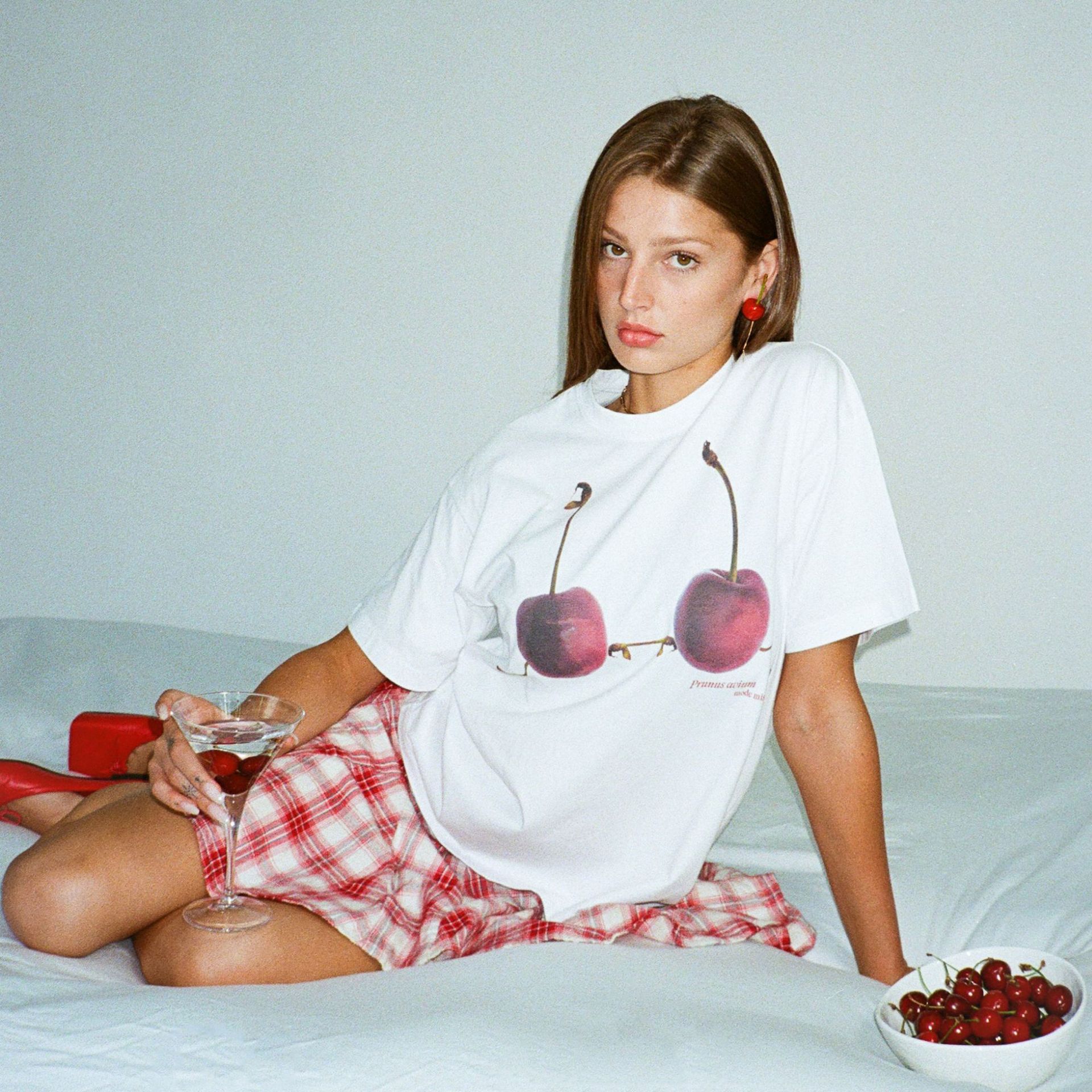 Designsoo Cherry Print Babe Top