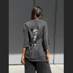 Designsoo Distressed Wash Bear Print T-Shirt