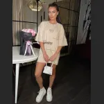 Round Neck Distressed Letter Print Short Sleeve T-Shirt