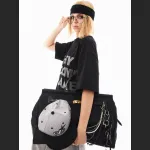 Trendy Letter Rhinestone Loose Fit T-Shirt