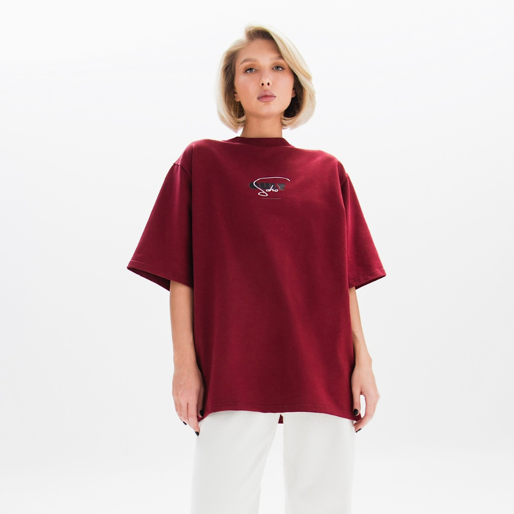 Designsoo Unique Letter Print Short Sleeve T-Shirt