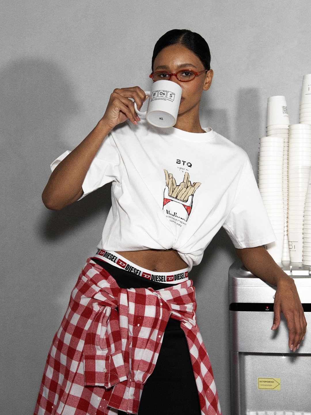 Versatile French Fries Creative Print T-Shirt