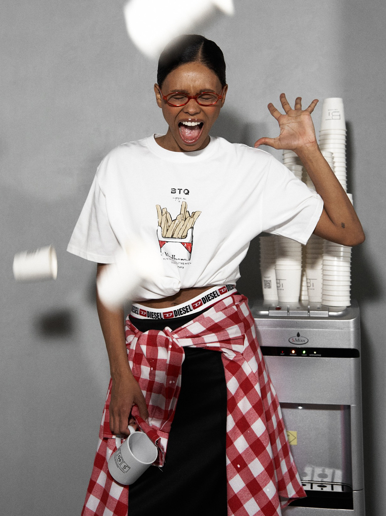 Versatile French Fries Creative Print T-Shirt