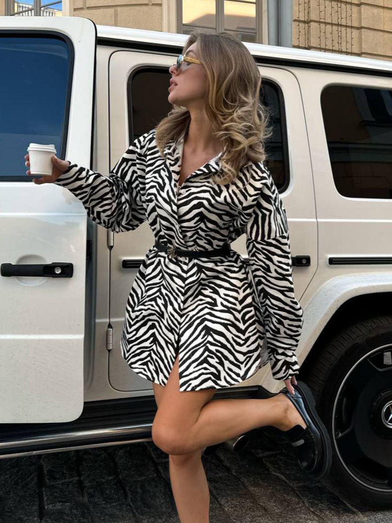 Designsoo Animal Print Fashion Blouse for Women with Edgy Style