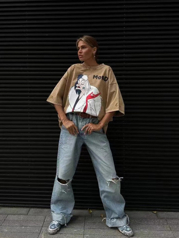 Designsoo Anime Print Design T-Shirt