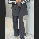 Color-Block Commuter Style Sophisticated Two-Piece Suit Set