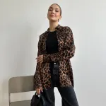 Hong Kong Style Long Sleeve Leopard Print Shirt